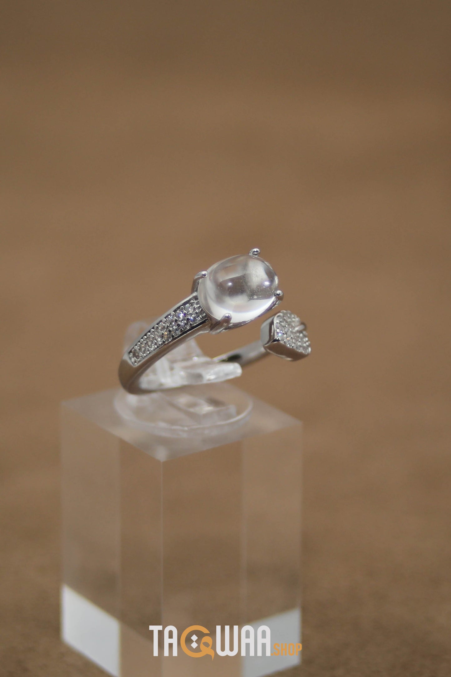 Dur Al Najaf Silver Ring for Women – Elegant Design, Adjustable Free Size