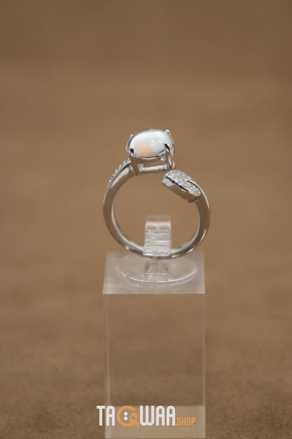 Dur Al Najaf Silver Ring for Women – Elegant Design, Adjustable Free Size