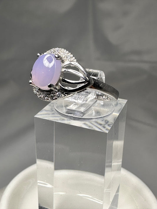 YEMENI PURPLE AQEEQ STERLING SILVER RING FOR WOMEN