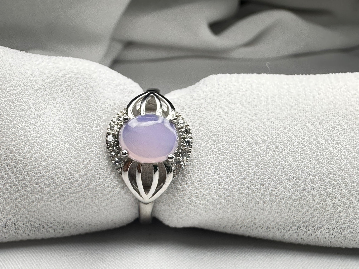 YEMENI PURPLE AQEEQ STERLING SILVER RING FOR WOMEN