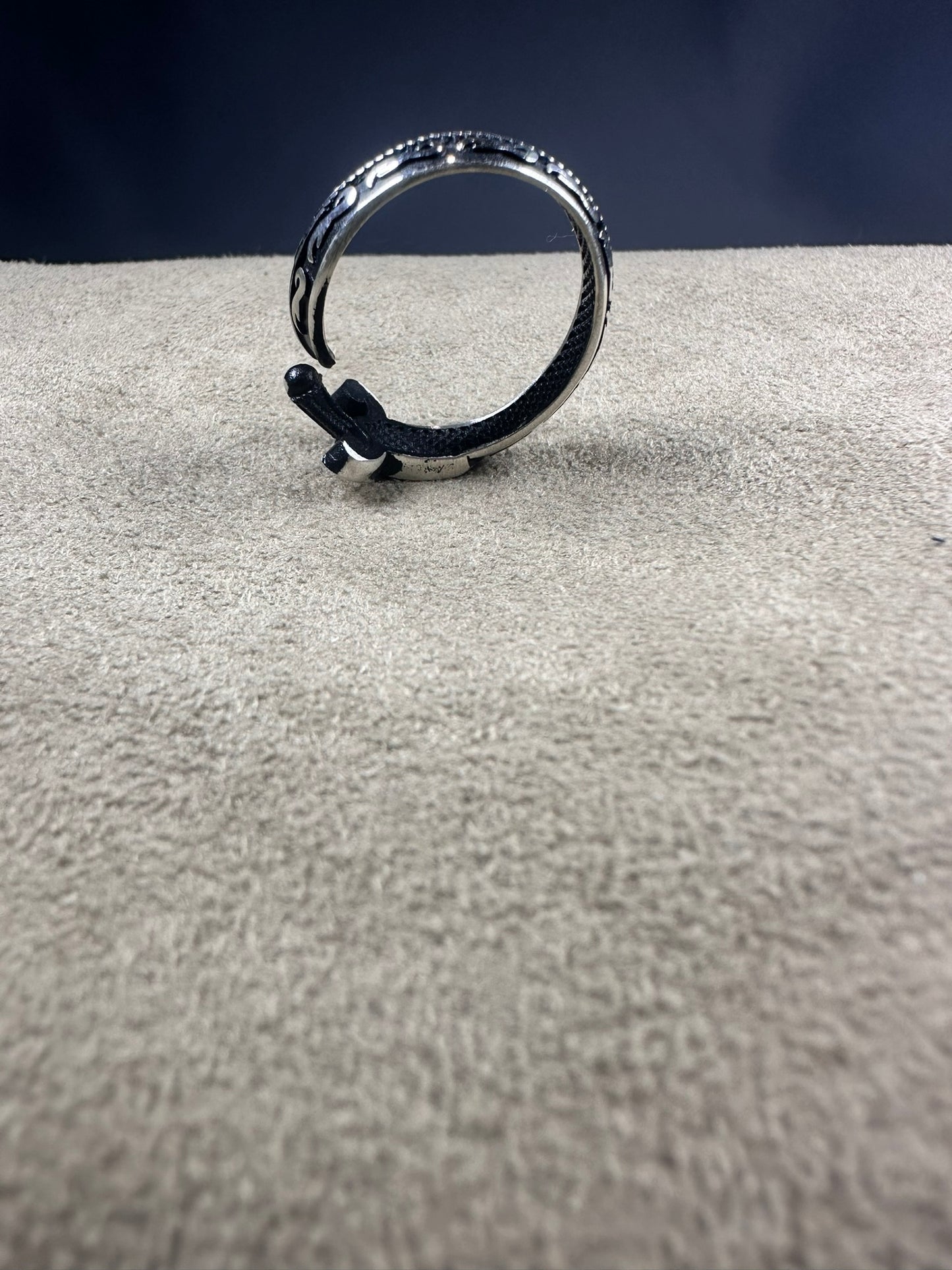 Silver Ring Zulfiqar Shape (Free Size)