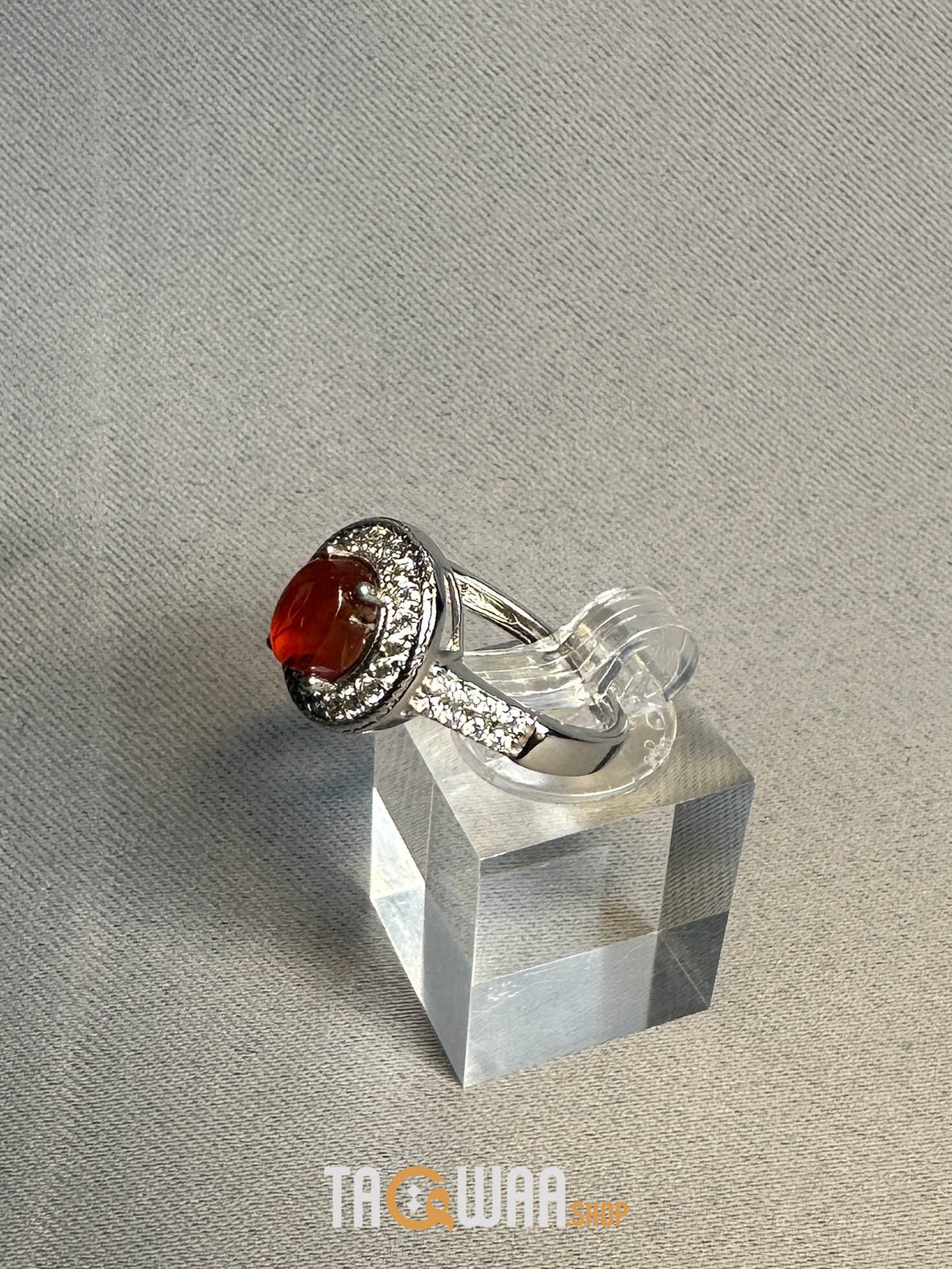 Sterling Silver Ring with Genuine Yemeni Brown Agate